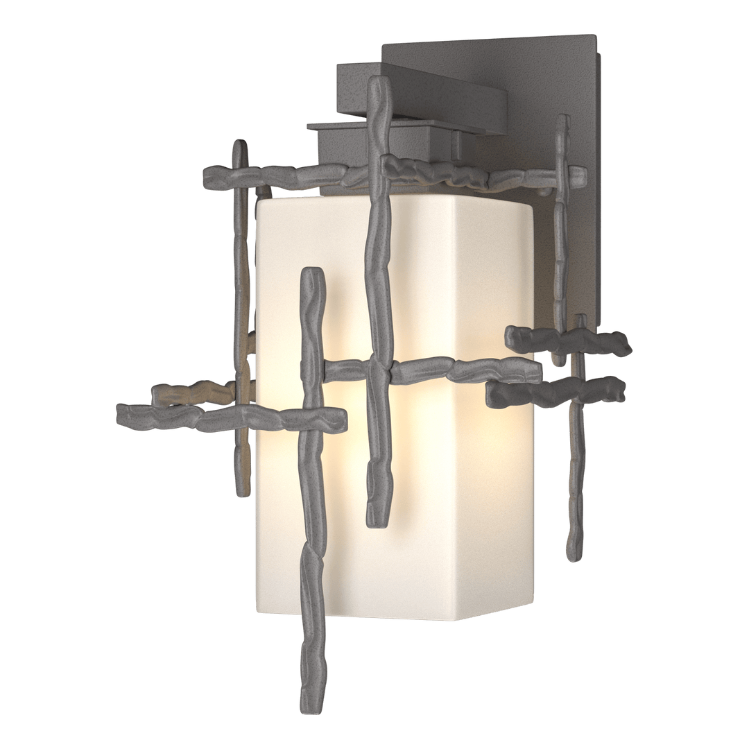 Hubbardton Forge Tura Small Outdoor Sconce Outdoor Wall Lights Hubbardton Forge Coastal Burnished Steel  