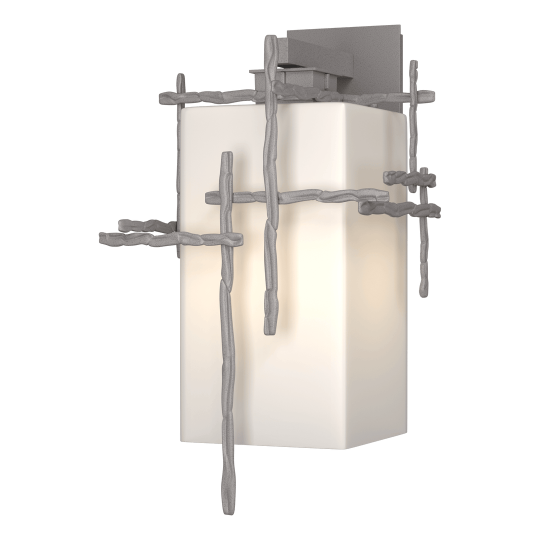 Hubbardton Forge Tura Large Outdoor Sconce Outdoor Wall Lights Hubbardton Forge Coastal Burnished Steel  