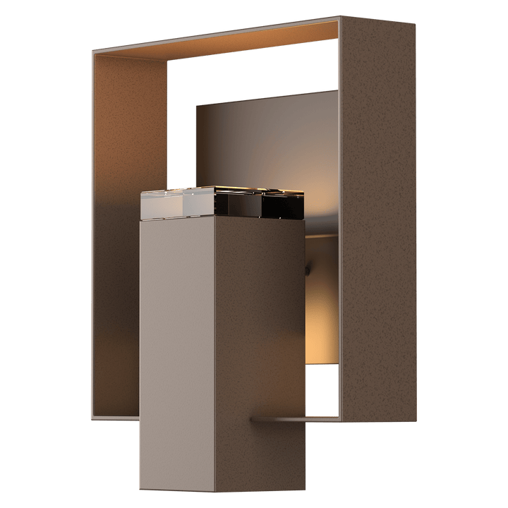 Hubbardton Forge Shadow Box Outdoor Sconce Outdoor Wall Lights Hubbardton Forge Coastal Bronze Clear Glass (ZM) Coastal Oil Rubbed Bronze