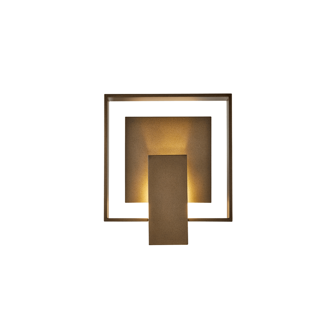 Hubbardton Forge Shadow Box Outdoor Sconce Outdoor Wall Lights Hubbardton Forge Coastal Bronze Clear Glass (ZM) Coastal Bronze