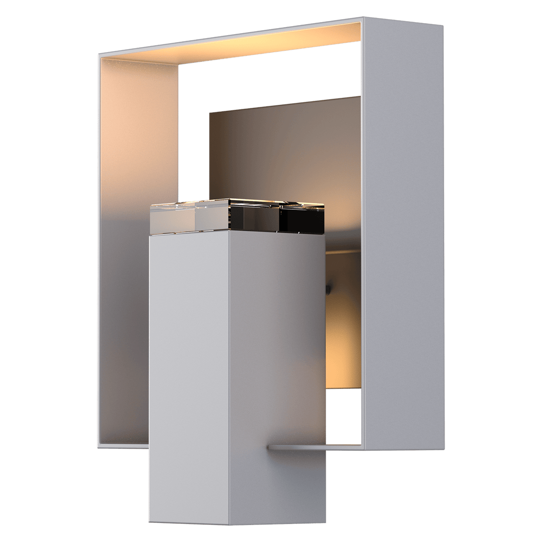 Hubbardton Forge Shadow Box Outdoor Sconce Outdoor Wall Lights Hubbardton Forge Coastal Burnished Steel Clear Glass (ZM) Coastal Oil Rubbed Bronze