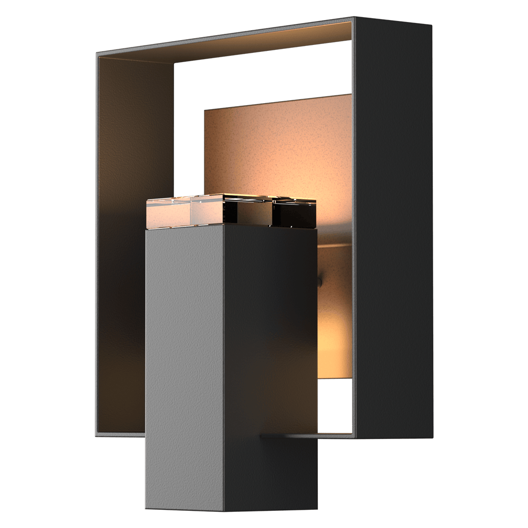 Hubbardton Forge Shadow Box Outdoor Sconce Outdoor Wall Lights Hubbardton Forge Coastal Black Clear Glass (ZM) Coastal Bronze