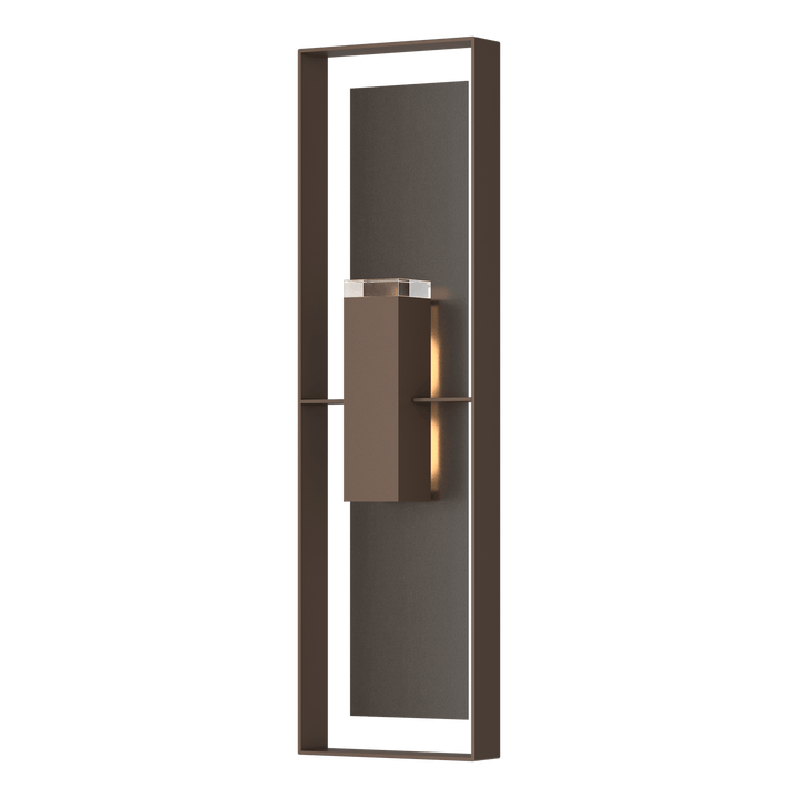 Hubbardton Forge Shadow Box Extra Tall Sconce Outdoor Wall Lights Hubbardton Forge Coastal Bronze Clear Glass (ZM) Coastal Oil Rubbed Bronze