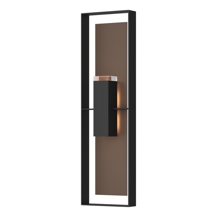 Hubbardton Forge Shadow Box Extra Tall Sconce Outdoor Wall Lights Hubbardton Forge Coastal Black Clear Glass (ZM) Coastal Bronze