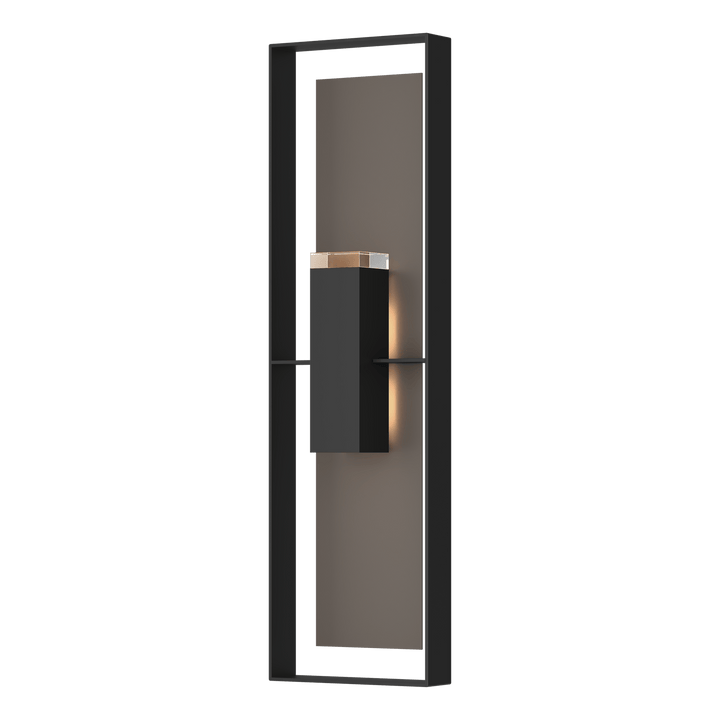 Hubbardton Forge Shadow Box Extra Tall Sconce Outdoor Wall Lights Hubbardton Forge Coastal Black Clear Glass (ZM) Coastal Dark Smoke