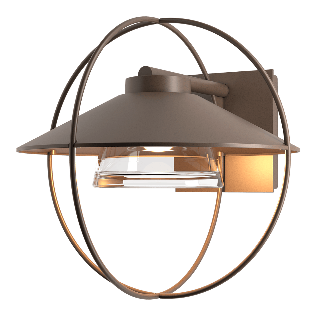 Hubbardton Forge Halo Small Outdoor Sconce Outdoor Wall Lights Hubbardton Forge Coastal Bronze