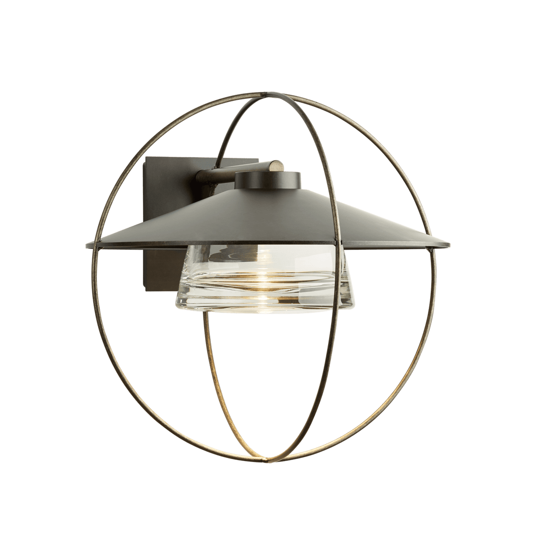 Hubbardton Forge Halo Large Outdoor Sconce Outdoor Wall Lights Hubbardton Forge Coastal Dark Smoke