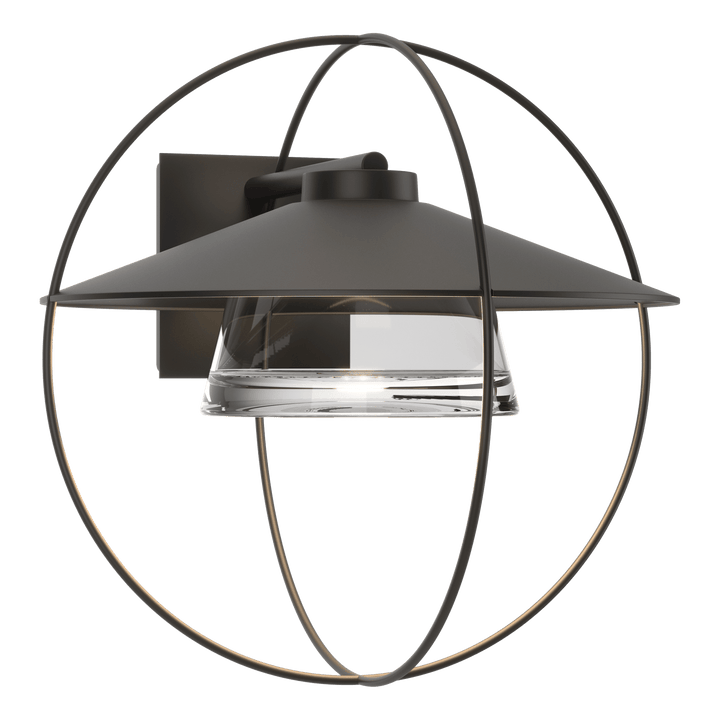 Hubbardton Forge Halo Large Outdoor Sconce Outdoor Wall Lights Hubbardton Forge Coastal Black