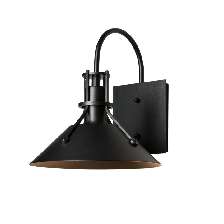 Hubbardton Forge Henry Small Dark Sky Friendly Outdoor Sconce Outdoor Wall Lights Hubbardton Forge Coastal Black