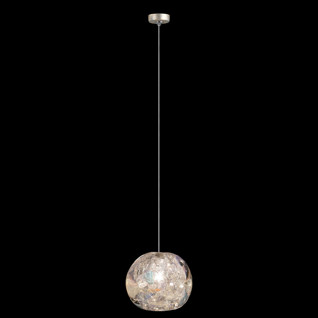 Fine Art Handcrafted Lighting Natural Inspirations 4.5"W Round Drop Light in Mottled Gold Leaf, Nebula (851840-206LD)