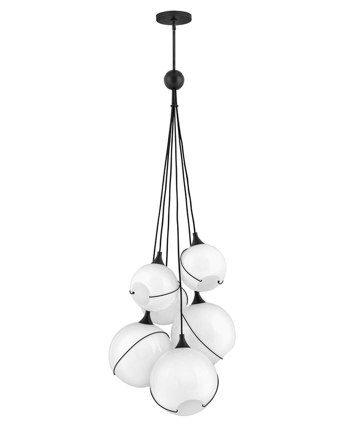 Hinkley Skye Chandelier Chandeliers Hinkley Black with Cased Opal glass 24.0x24.0x58.0 