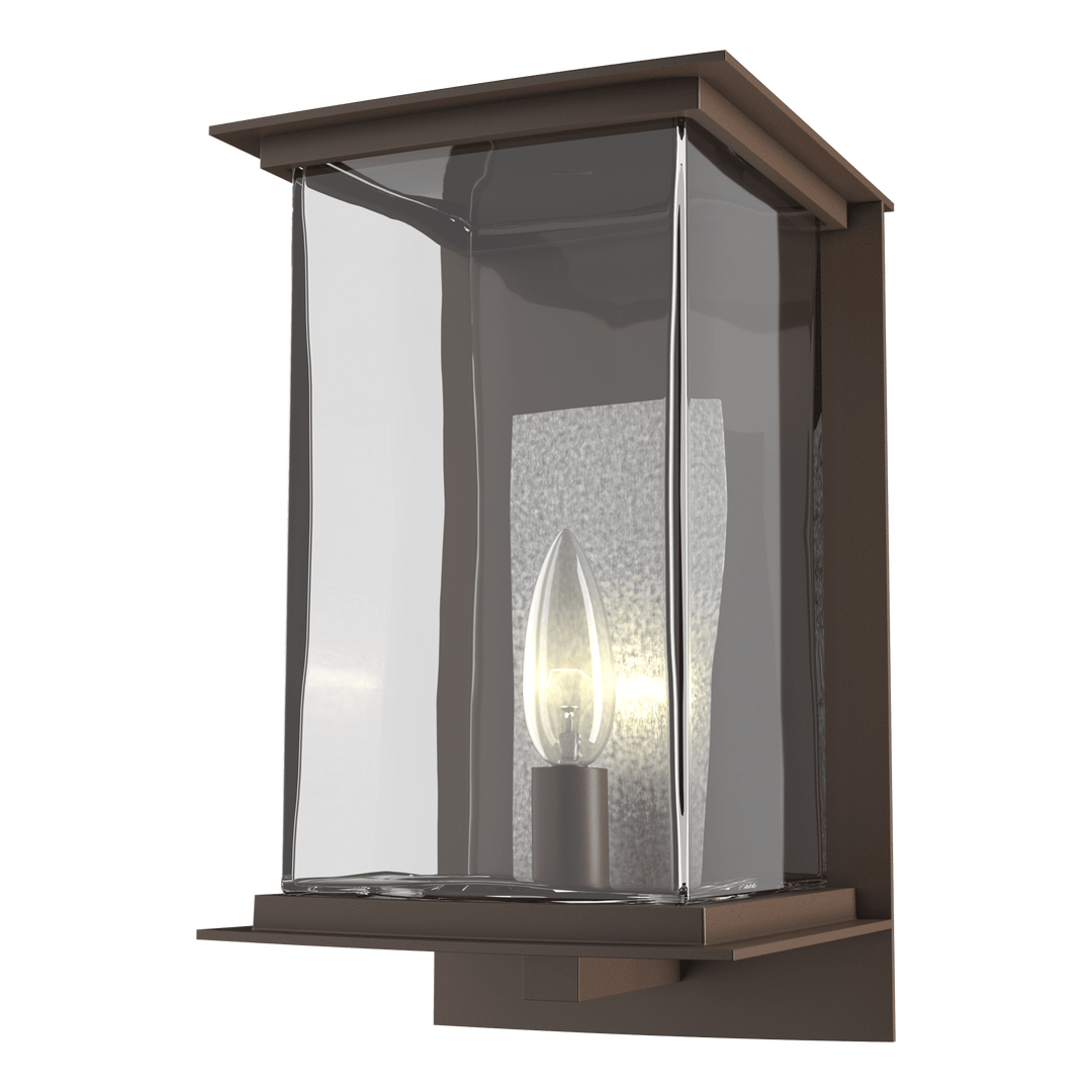 Hubbardton Forge Kingston Outdoor Medium Sconce Outdoor Wall Lights Hubbardton Forge Coastal Bronze Clear Glass (ZM) Translucent Vintage Platinum