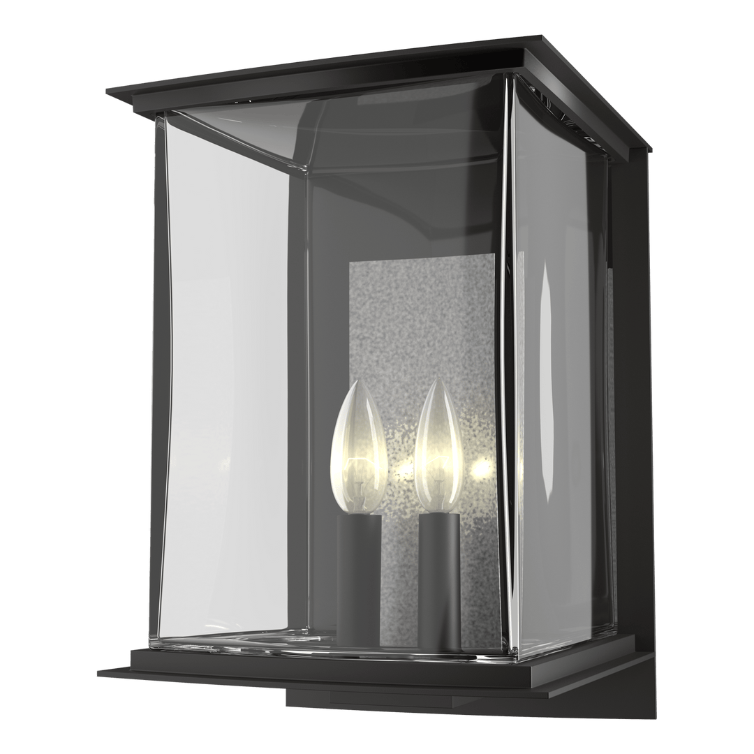 Hubbardton Forge Kingston Outdoor Large Sconce Outdoor Wall Lights Hubbardton Forge Coastal Oil Rubbed Bronze Clear Glass (ZM) Translucent Vintage Platinum