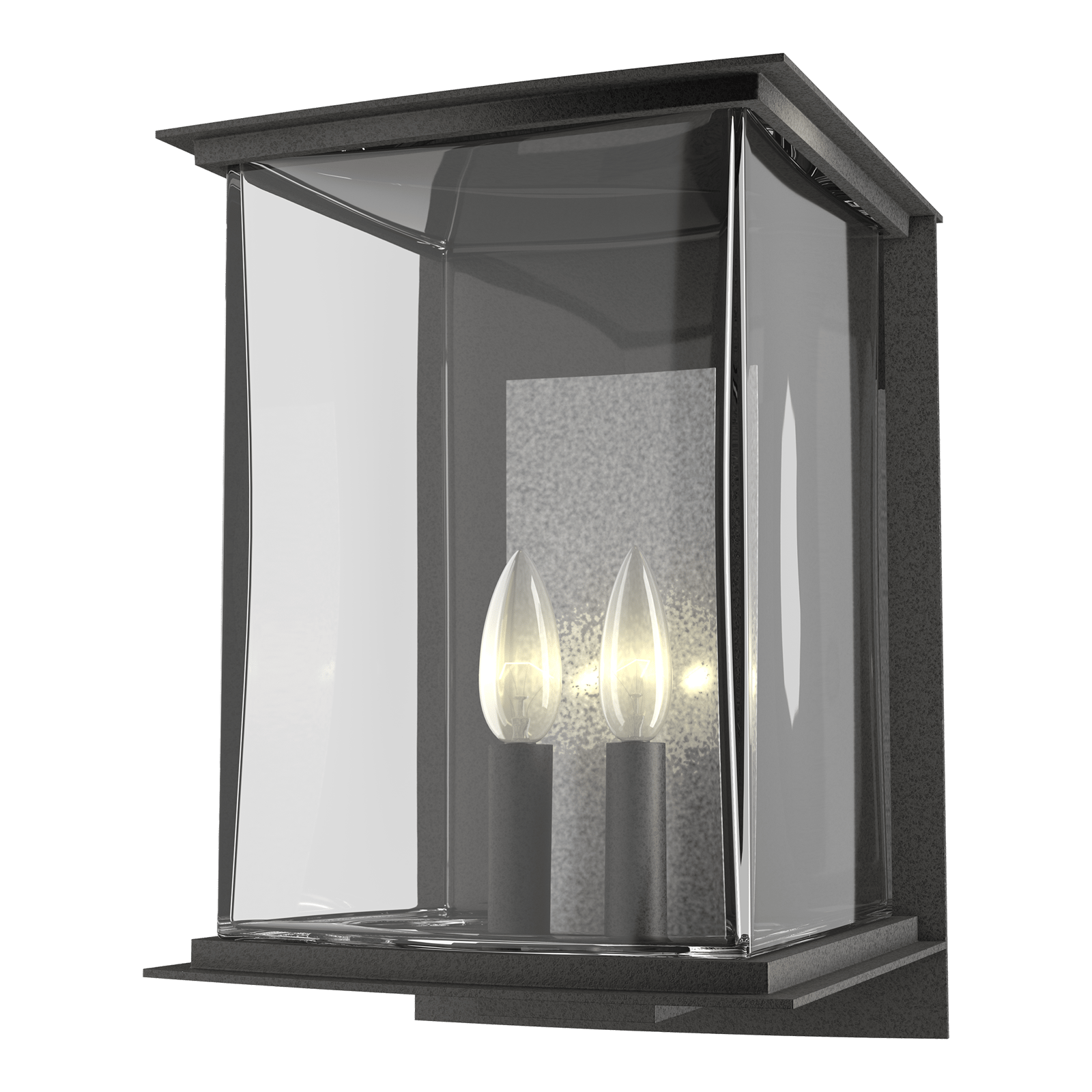 Kingston Outdoor Sconce Outdoor l Wall Hubbardton Forge Coastal Natural Iron  & Vintage Platinum 10x14.8 Clear Glass (ZM)