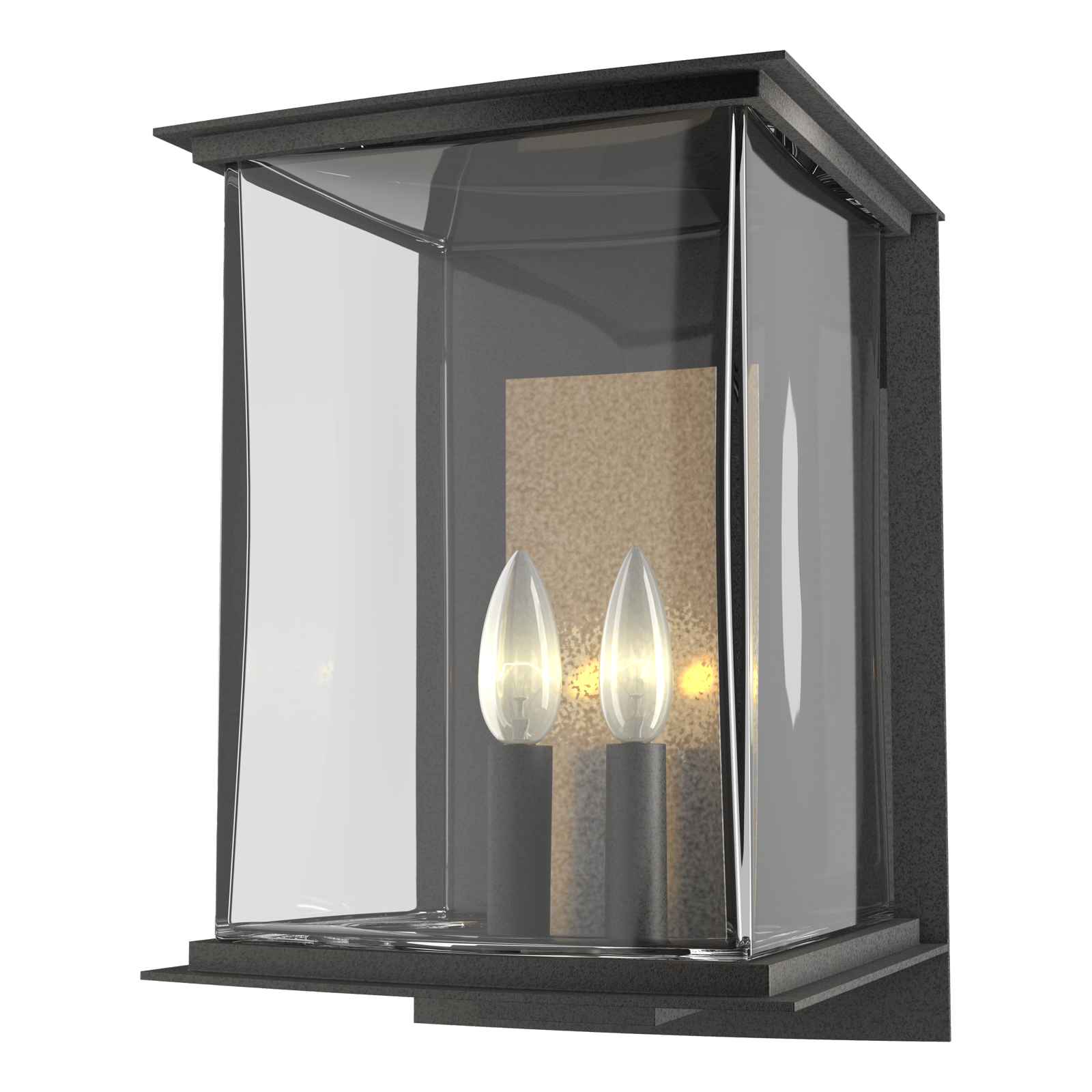 Kingston Outdoor Sconce Outdoor l Wall Hubbardton Forge Coastal Natural Iron & Soft Gold 10x14.8 Clear Glass (ZM)