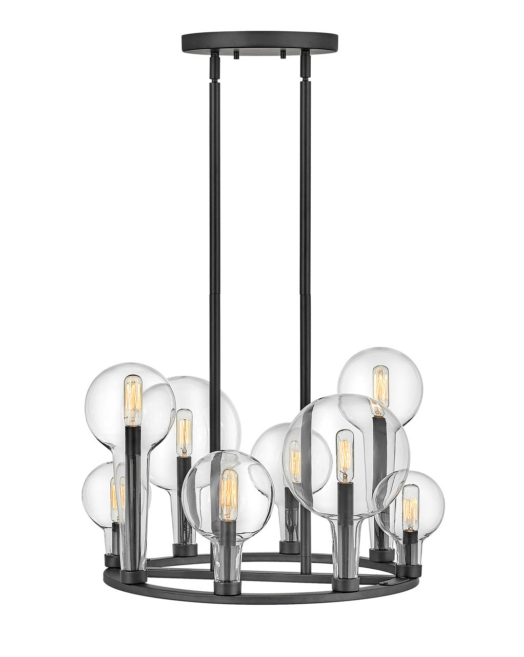 Hinkley Alchemy Chandelier Chandeliers Hinkley Black 24.25x24.25x16.25 