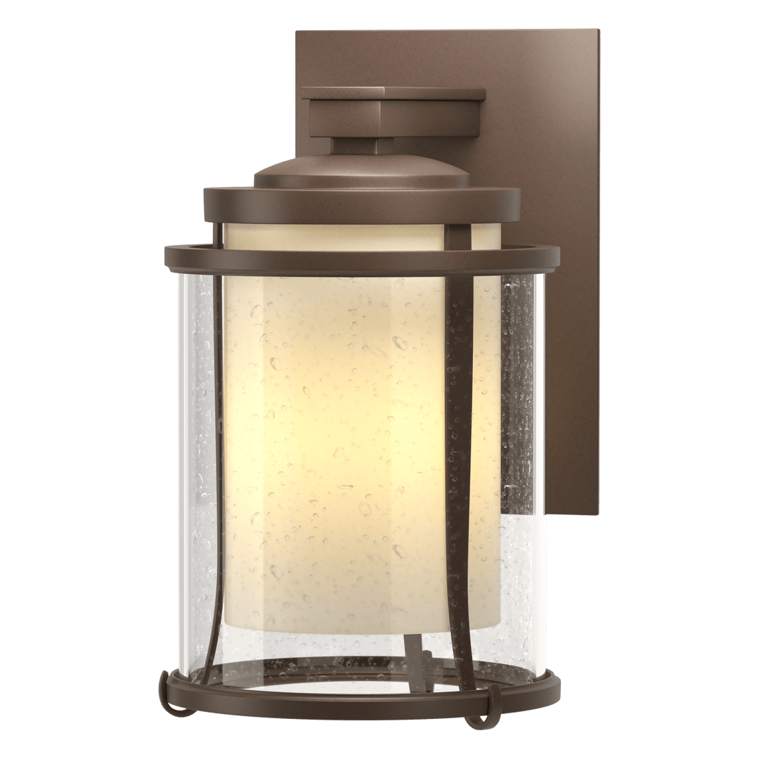 Hubbardton Forge Meridian Small Outdoor Sconce Outdoor Wall Lights Hubbardton Forge Coastal Bronze