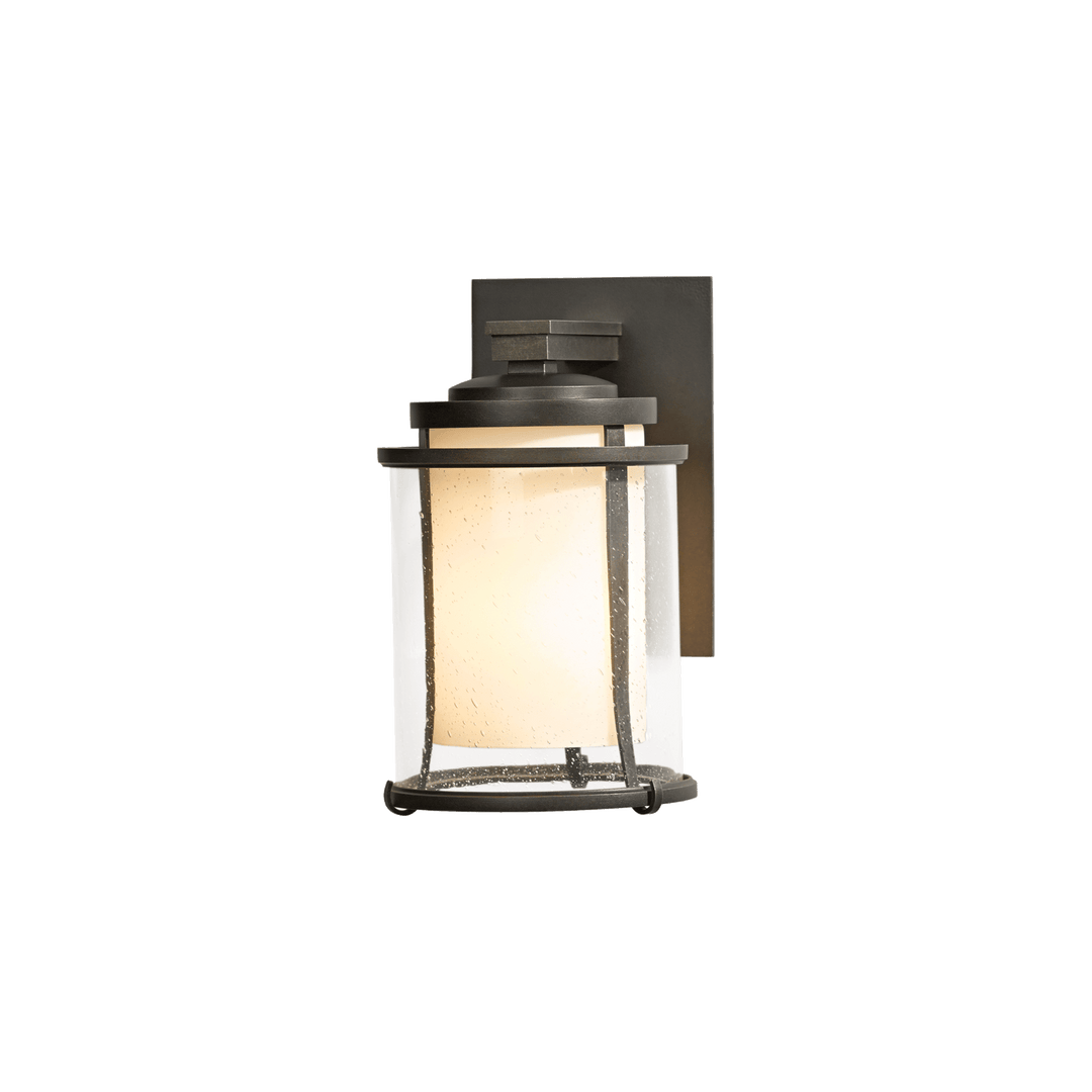 Hubbardton Forge Meridian Small Outdoor Sconce Outdoor Wall Lights Hubbardton Forge Coastal Dark Smoke