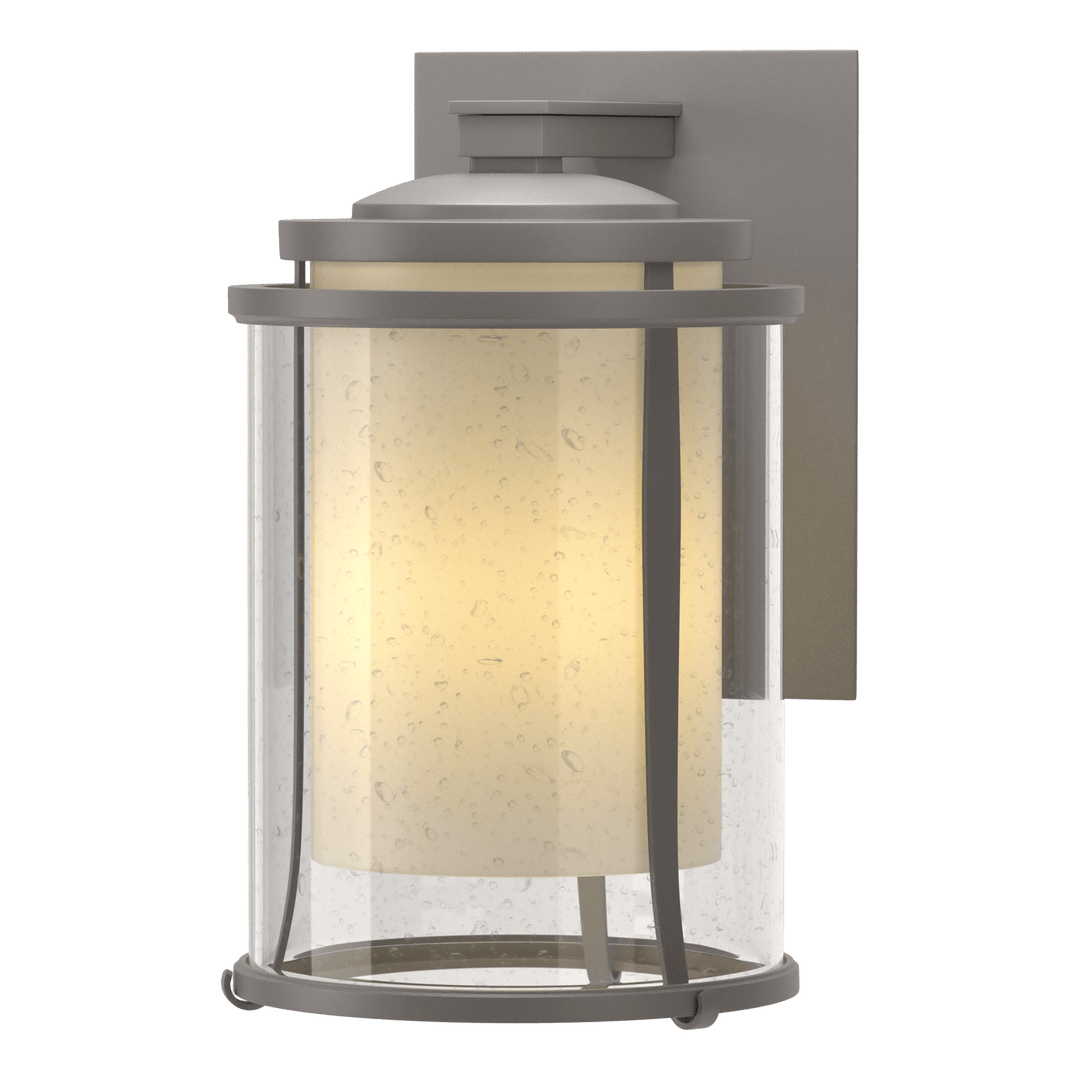 Hubbardton Forge Meridian Large Outdoor Sconce Outdoor Wall Lights Hubbardton Forge Coastal Burnished Steel