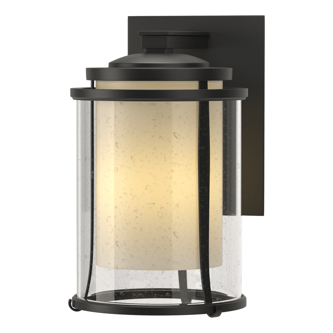 Hubbardton Forge Meridian Large Outdoor Sconce Outdoor Wall Lights Hubbardton Forge Coastal Black  