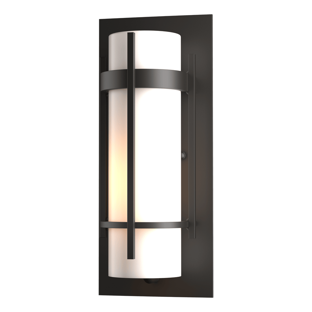 Hubbardton Forge Banded Small Outdoor Sconce Outdoor Wall Lights Hubbardton Forge Coastal Oil Rubbed Bronze