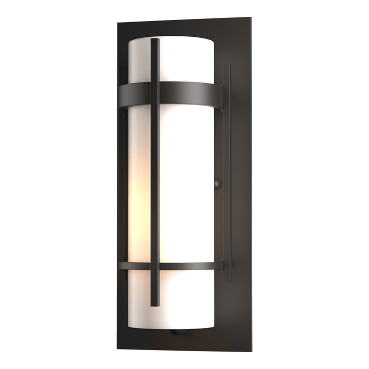 Hubbardton Forge Banded Small Outdoor Sconce Outdoor Wall Lights Hubbardton Forge Coastal Oil Rubbed Bronze