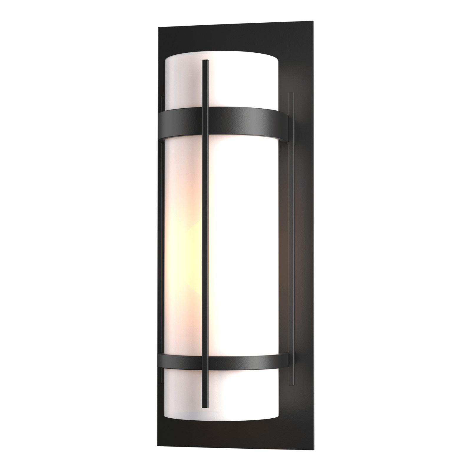 Hubbardton Forge Banded Large Outdoor Sconce Outdoor l Wall Hubbardton Forge Coastal Black  