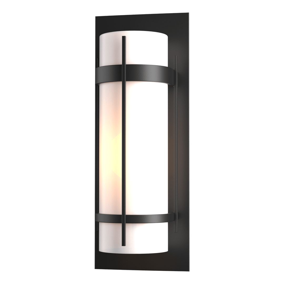 Hubbardton Forge Banded Large Outdoor Sconce Outdoor Wall Lights Hubbardton Forge Coastal Black  