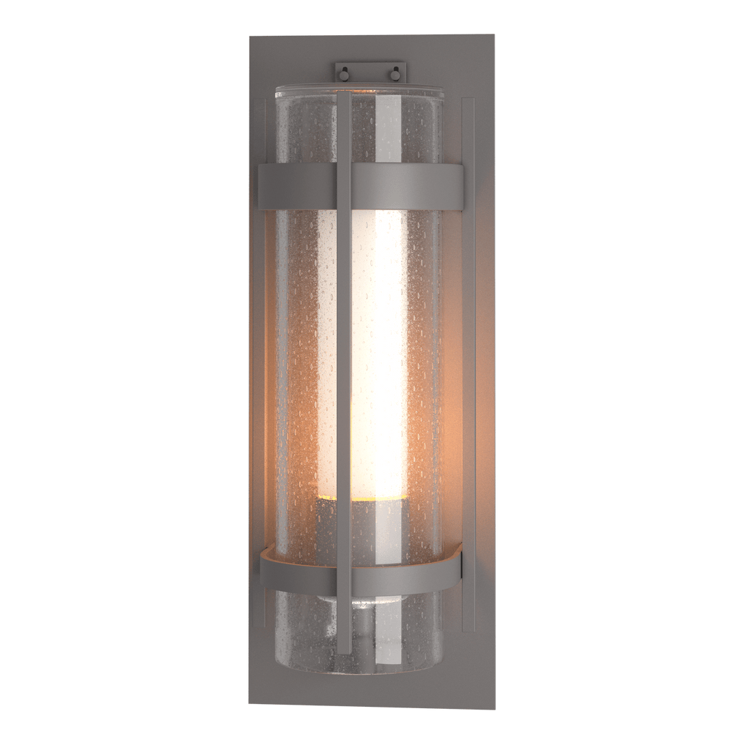 Hubbardton Forge Torch XL Outdoor Sconce Outdoor Wall Lights Hubbardton Forge Coastal Burnished Steel  