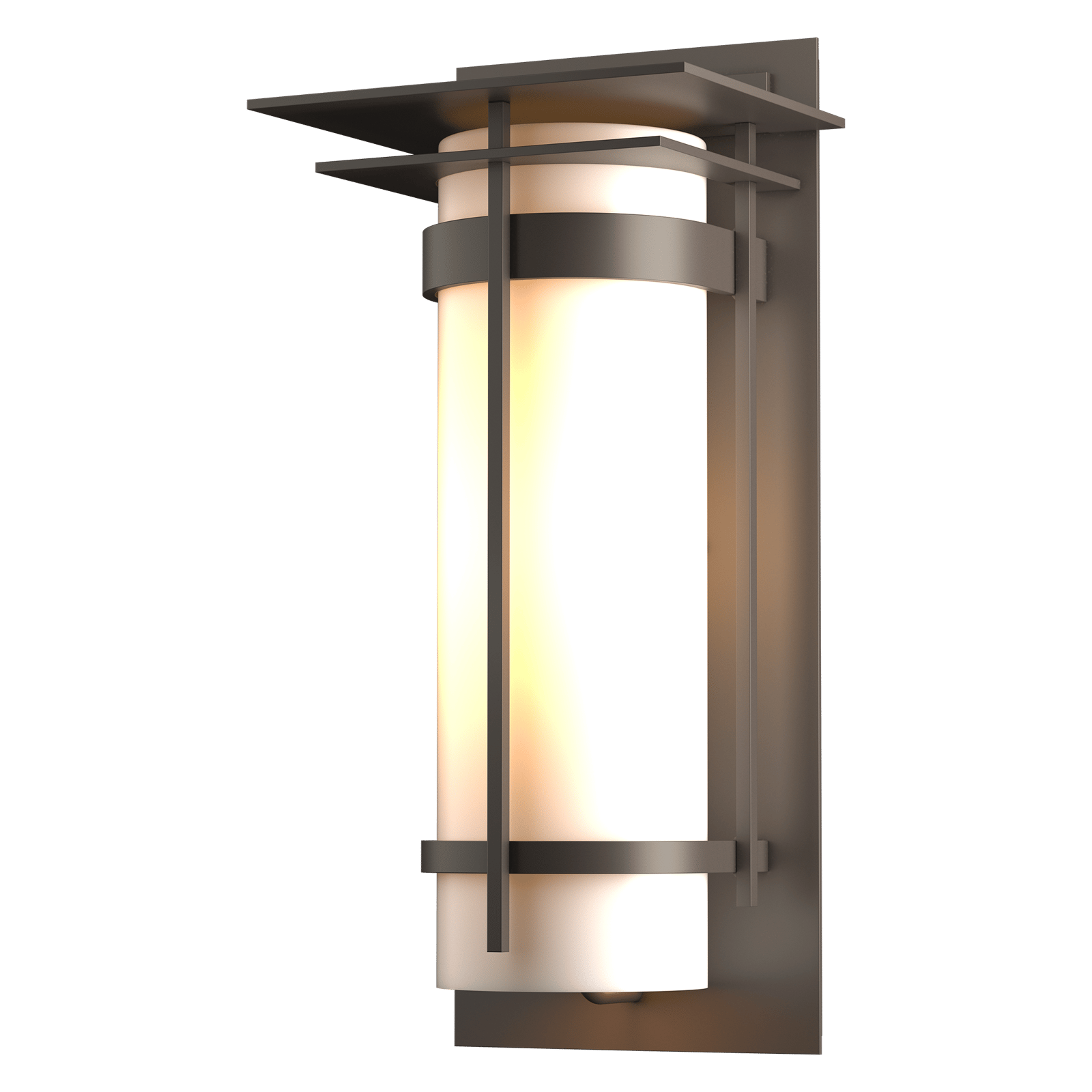 Hubbardton Forge Banded with Top Plate Large Outdoor Sconce