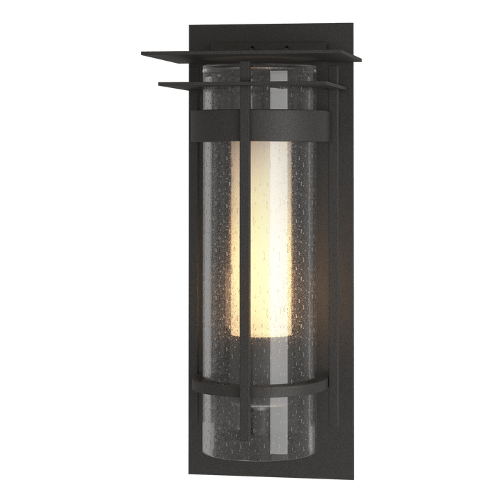 Hubbardton Forge Torch Small Outdoor Sconce with Top Plate Outdoor Wall Lights Hubbardton Forge Coastal Natural Iron