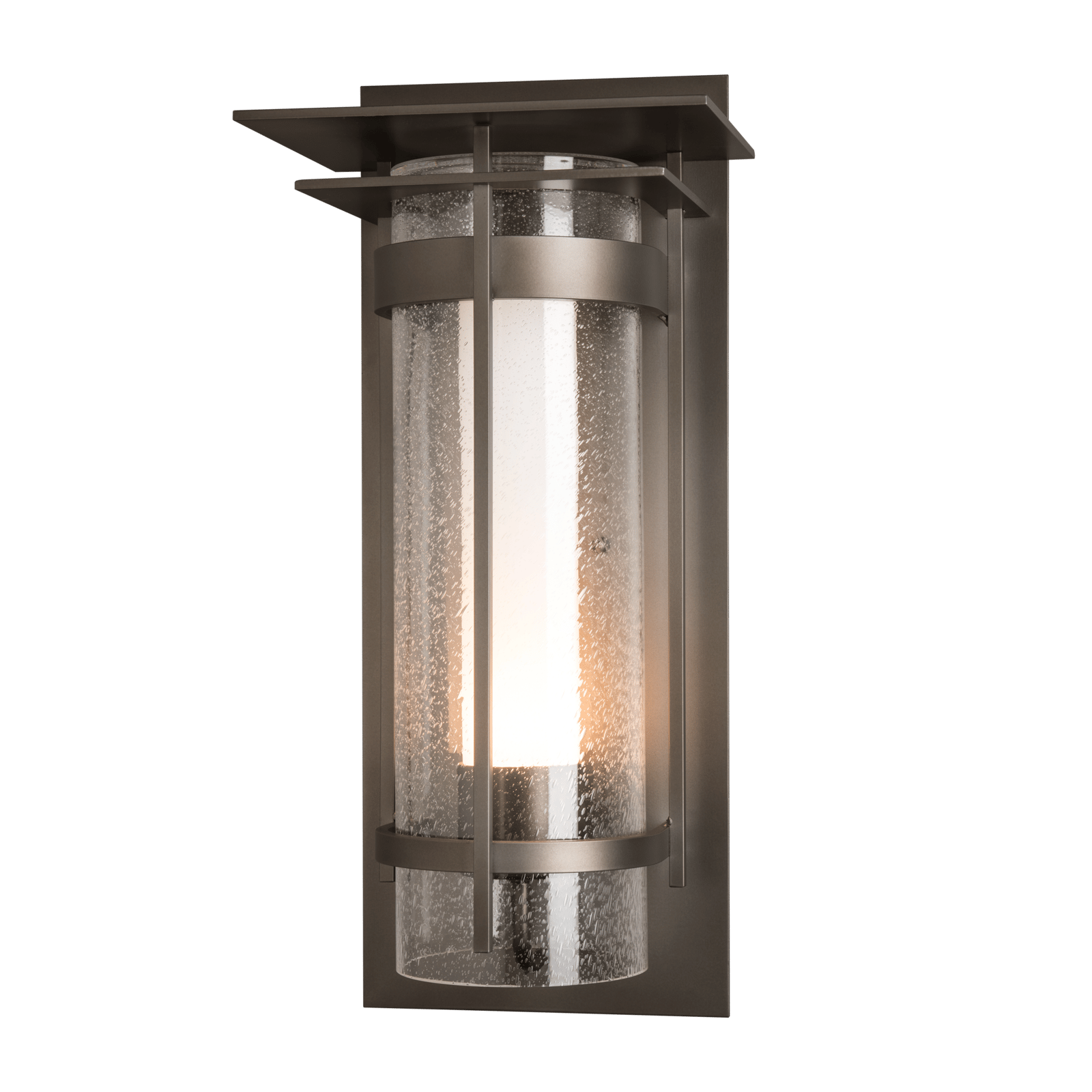 Hubbardton Forge Torch with Top Plate Large Outdoor Sconce Outdoor l Wall Hubbardton Forge Coastal Dark Smoke  