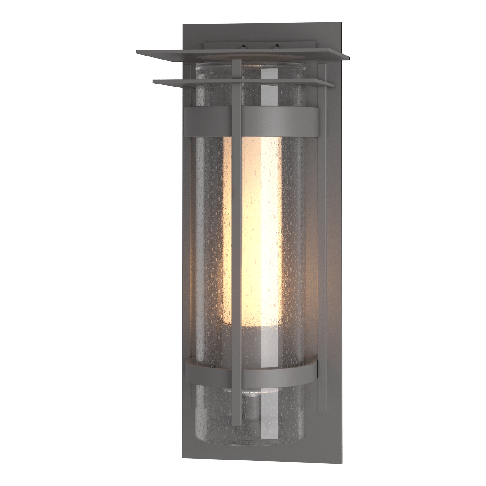 Hubbardton Forge Torch with Top Plate Large Outdoor Sconce Outdoor l Wall Hubbardton Forge Coastal Burnished Steel  