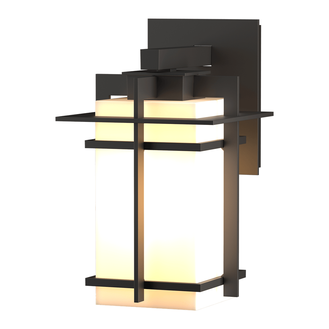 Hubbardton Forge Tourou Outdoor Sconce Outdoor Wall Lights Hubbardton Forge Coastal Oil Rubbed Bronze Opal Glass (GG) 