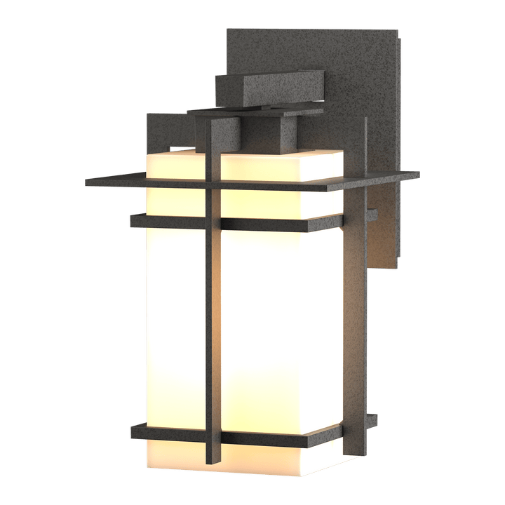 Tourou Outdoor Sconce Outdoor Wall Lights Hubbardton Forge Coastal Natural Iron 6.8x11.4 Opal Glass (GG)