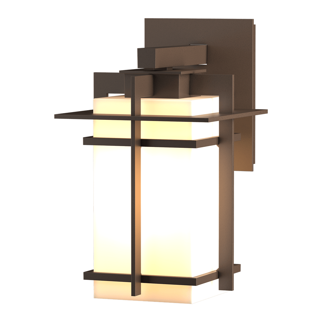 Tourou Outdoor Sconce Outdoor Wall Lights Hubbardton Forge Coastal Bronze 6.8x11.4 Opal Glass (GG)