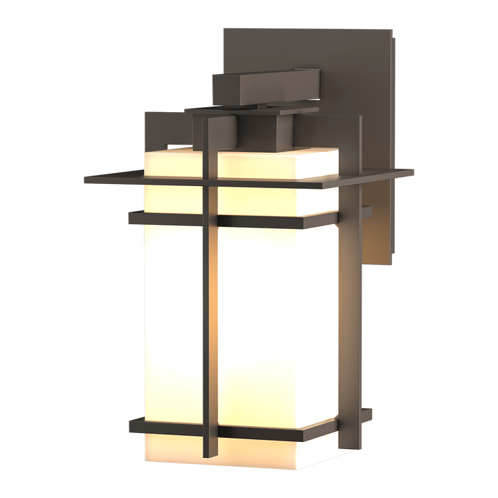 Hubbardton Forge Tourou Outdoor Sconce Outdoor Wall Lights Hubbardton Forge Coastal Dark Smoke Opal Glass (GG) 