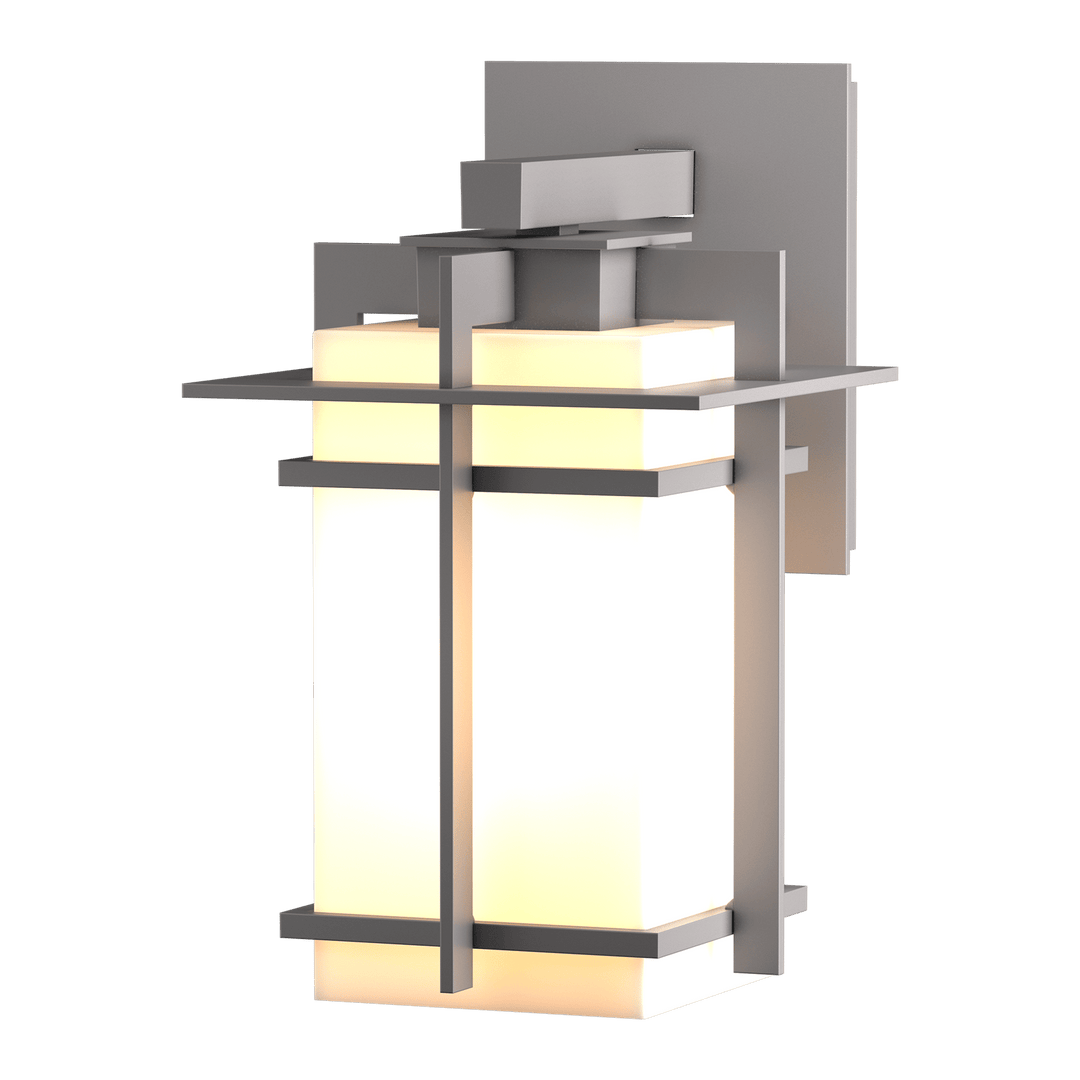 Hubbardton Forge Tourou Outdoor Sconce Outdoor Wall Lights Hubbardton Forge Coastal Burnished Steel Opal Glass (GG) 