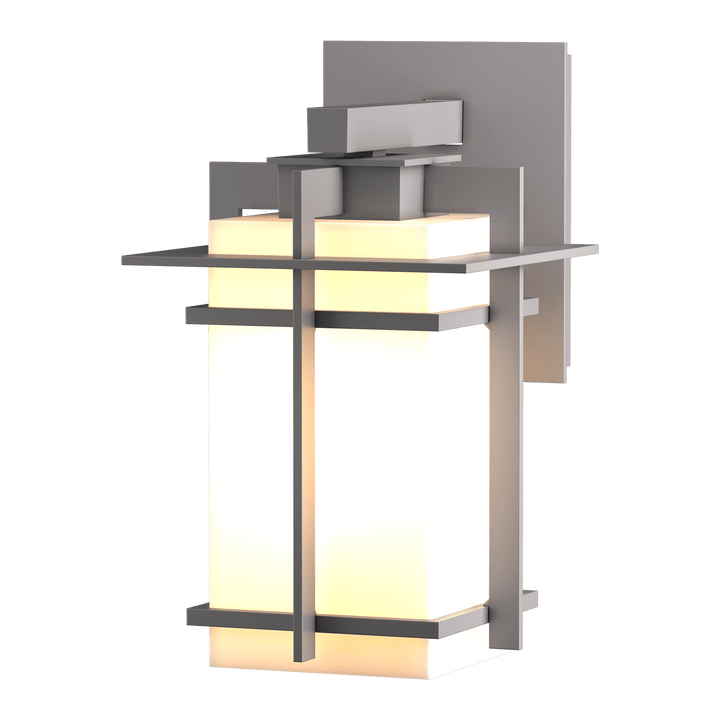 Hubbardton Forge Tourou Outdoor Sconce Outdoor Wall Lights Hubbardton Forge Coastal Burnished Steel Opal Glass (GG) 