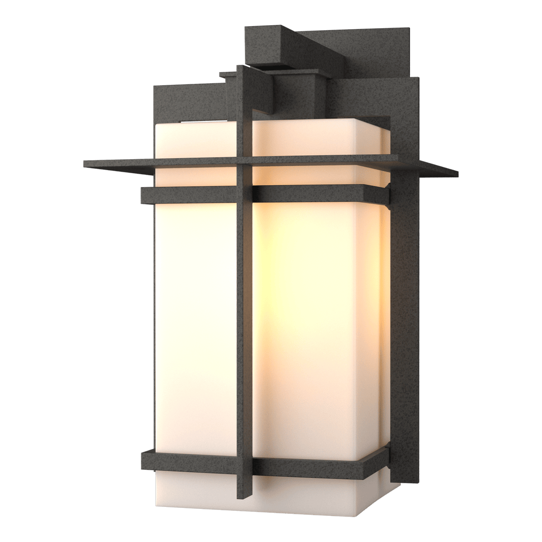 Hubbardton Forge Tourou Large Outdoor Sconce Outdoor Wall Lights Hubbardton Forge Coastal Natural Iron Opal Glass (GG) 