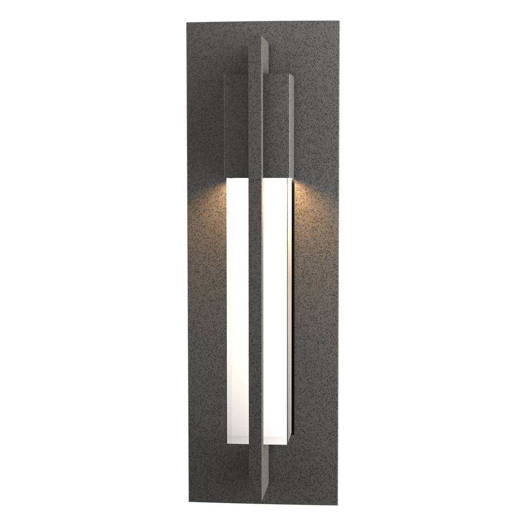 Hubbardton Forge Axis Small Outdoor Sconce Outdoor Wall Lights Hubbardton Forge Coastal Natural Iron Clear Glass (ZM)