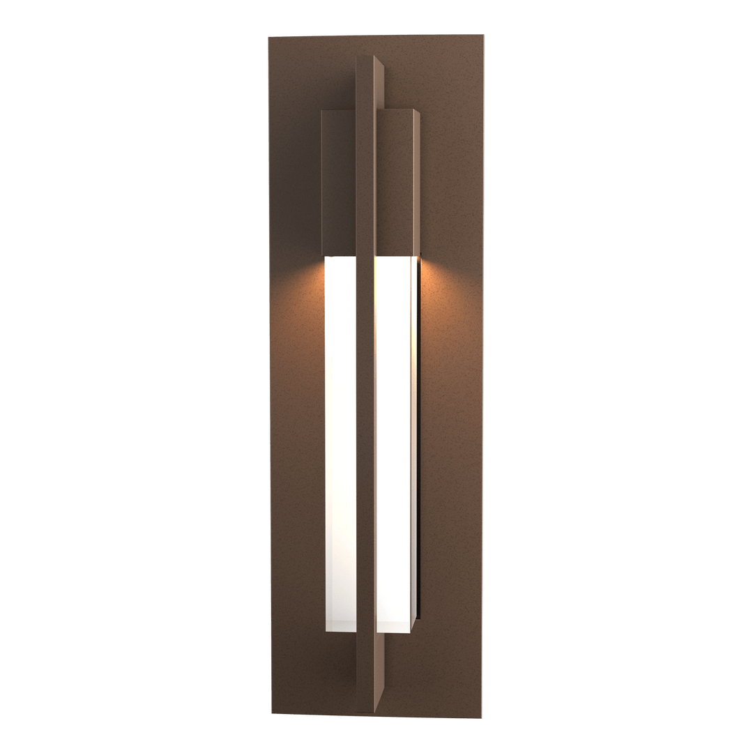 Hubbardton Forge Axis Small Outdoor Sconce Outdoor Wall Lights Hubbardton Forge Coastal Bronze Clear Glass (ZM)