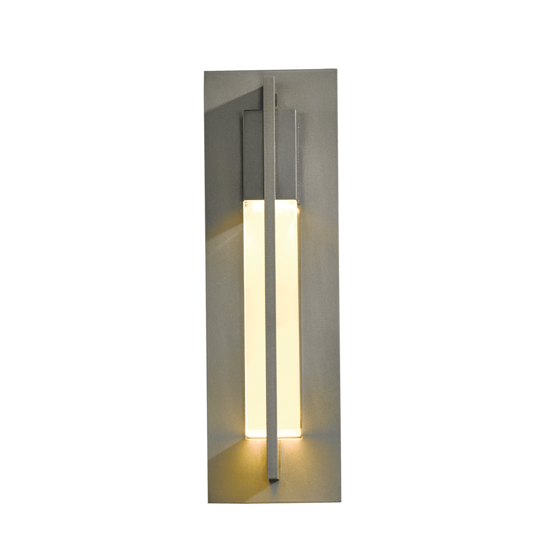 Hubbardton Forge Axis Small Outdoor Sconce Outdoor Wall Lights Hubbardton Forge Coastal Burnished Steel Clear Glass (ZM)