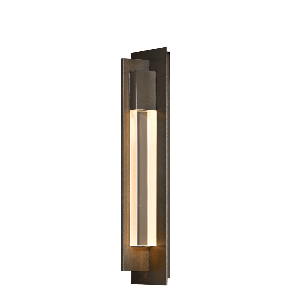 Hubbardton Forge Axis Outdoor Sconce Outdoor Wall Lights Hubbardton Forge Coastal Bronze Clear Glass (ZM) 