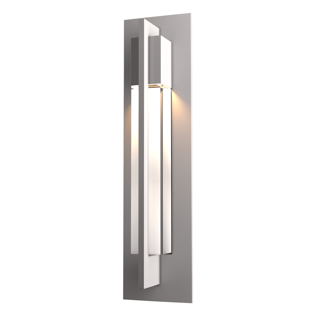 Axis Outdoor Sconce Outdoor Wall Lights Hubbardton Forge Coastal Burnished Steel 4.8x19 Clear Glass (ZM)