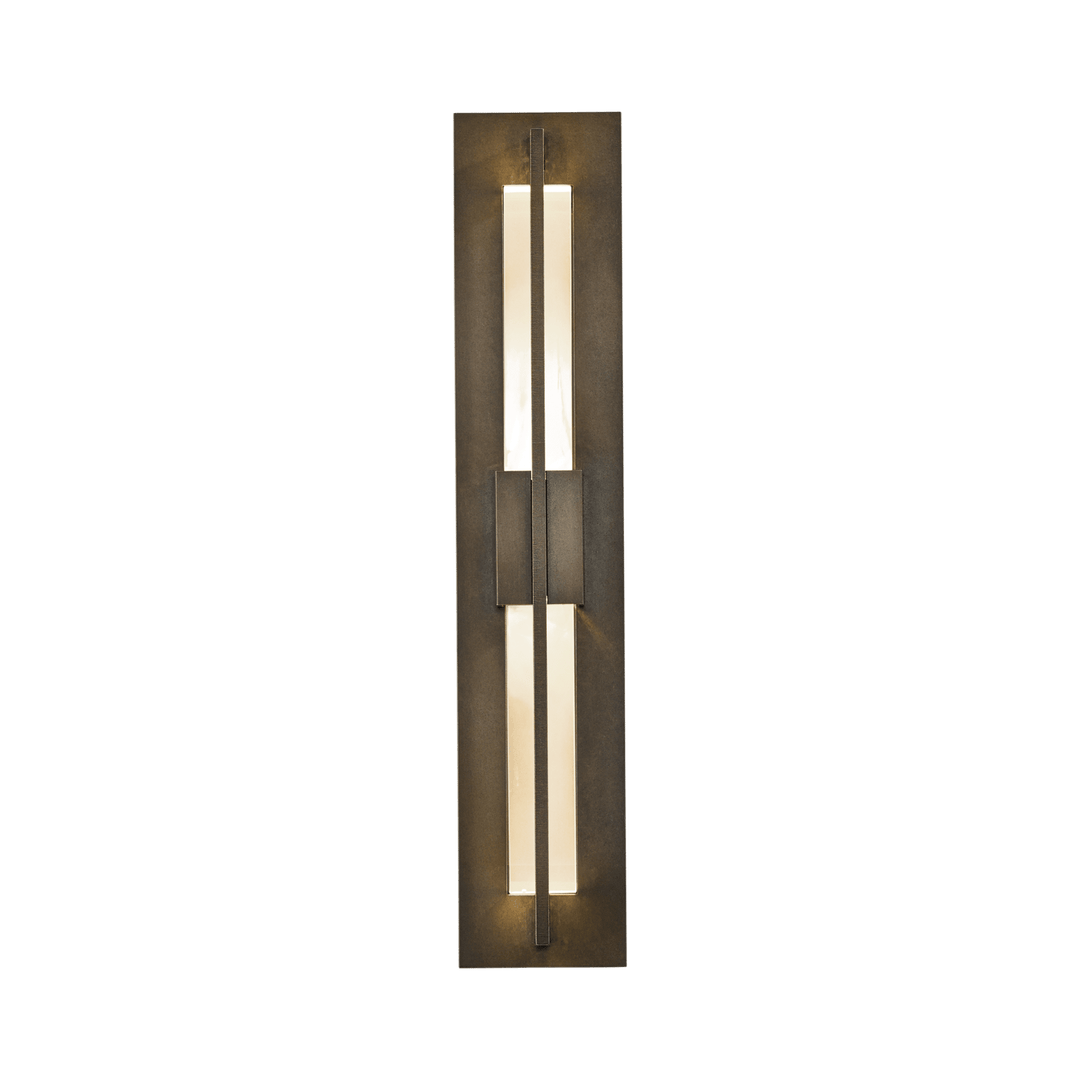 Hubbardton Forge Double Axis Small LED Outdoor Sconce Outdoor Wall Lights Hubbardton Forge Coastal Bronze Clear Glass (ZM) 