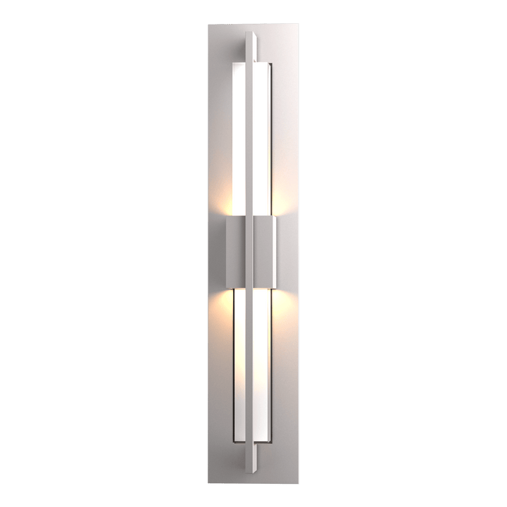 Hubbardton Forge Double Axis Small LED Outdoor Sconce Outdoor Wall Lights Hubbardton Forge Coastal Burnished Steel Clear Glass (ZM) 