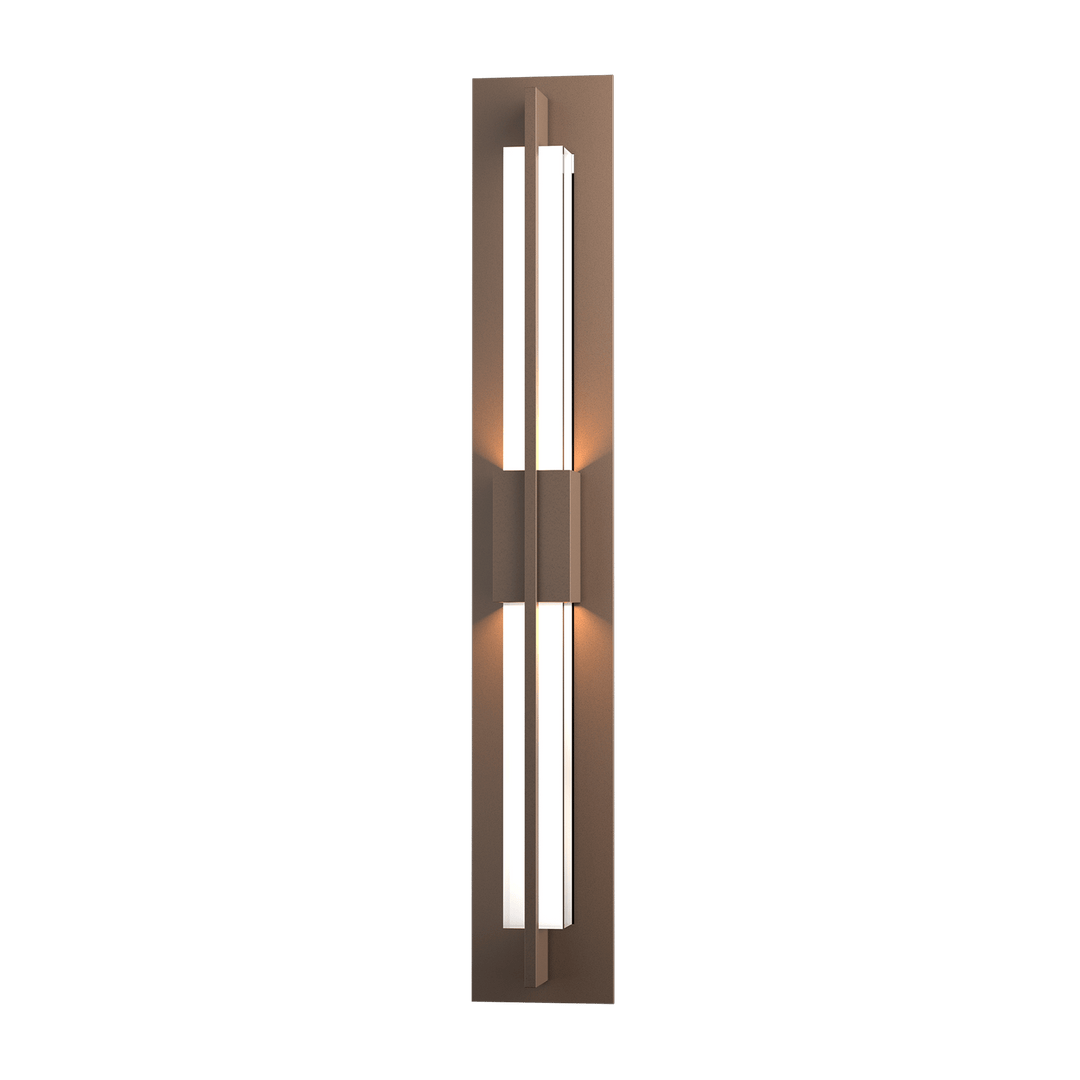 Hubbardton Forge Double Axis LED Outdoor Sconce Outdoor Wall Lights Hubbardton Forge Coastal Bronze Clear Glass (ZM) 