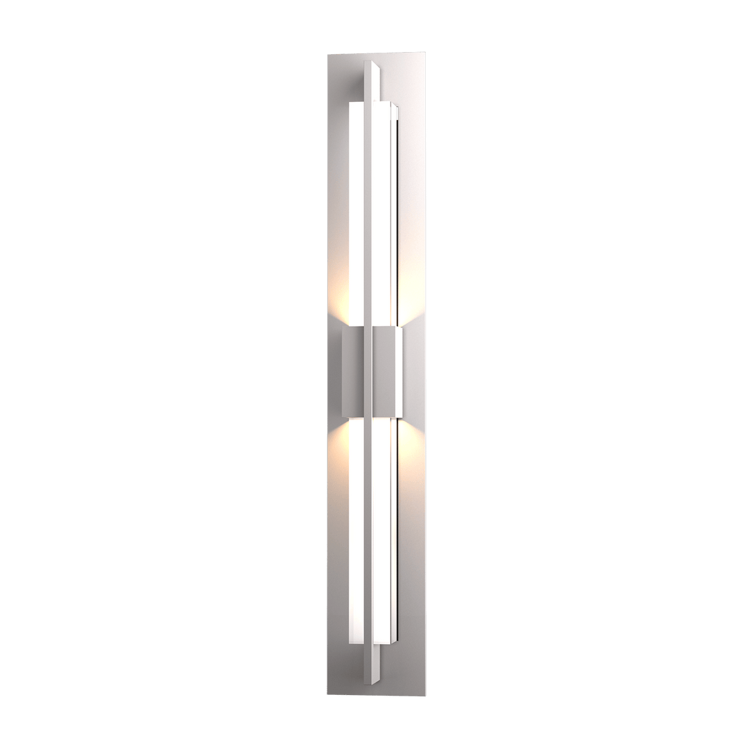 Hubbardton Forge Double Axis LED Outdoor Sconce Outdoor Wall Lights Hubbardton Forge Coastal Burnished Steel Clear Glass (ZM) 