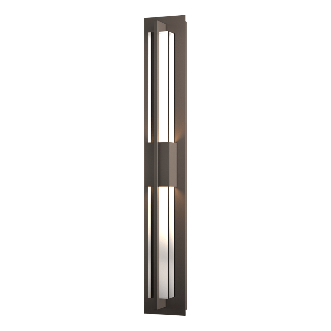 Hubbardton Forge Double Axis Large LED Outdoor Sconce Outdoor Wall Lights Hubbardton Forge Coastal Dark Smoke Clear Glass (ZM) 